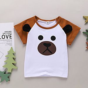 Toddler Girls' Clothing Set Short Sleeve Brown Graphic Print Active Regular 3-12 Years Lightinthebox
