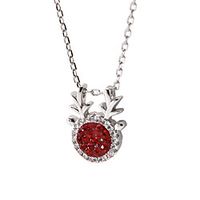 s925 sterling silver custom necklace fashion red heart-shaped simple clavicle chain pendant necklace for girlfriend temperament gift Lightinthebox - thumbnail