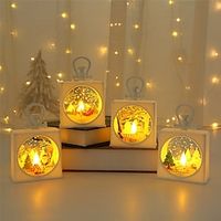 Christmas Decorations Pendant Portable Small Oil Lamp Wind Lamp Desktop Window Display Creative Children's Gift Small Night Light 1PC Lightinthebox - thumbnail