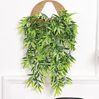 1PC Home Green Plants Simulating Bamboo Leaves Hanging On Vines Suitable For Indoor And Outdoor Courtyard Garden Wall Hanging Green Plant Decoration miniinthebox 1PC Home Green Plants Simulating Bamboo Leaves Hanging On Vines Suitable For Indoor And Outdoor Courtyard Garden Wall Hanging Green Plant Decoration miniinthebox