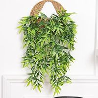 1PC Home Green Plants Simulating Bamboo Leaves Hanging On Vines Suitable For Indoor And Outdoor Courtyard Garden Wall Hanging Green Plant Decoration miniinthebox