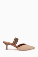 Matilda 45 Mules in Raffia & Nappa - thumbnail