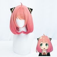 x FAMILY Anya Forger Cosplay Wigs Women's Short Bob 35 cm Heat Resistant Fiber kinky Straight Pink Teen Adults' Anime Wig miniinthebox - thumbnail