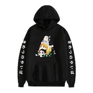 Inspired by Demon Slayer Agatsuma Zenitsu Hashibira Inosuke Kamado Tanjirou Hoodie Cartoon Manga Anime Front Pocket Graphic Hoodie For Men's Women's Unisex Adults' Hot Stamping 100% Polyester Casual miniinthebox