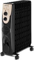 Black+Decker 2500W 11 Fin Oil Radiator Heater with Fan Forced, Black, OR011FD-B5