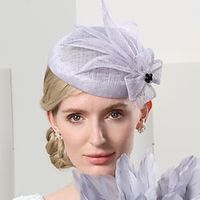 Hats Sinamay Bucket Hat Evening Party Holiday Romantic British With Beading Headpiece Headwear Lightinthebox - thumbnail