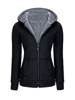 Hooded Zips Decorative Button Fleece Lined Coat