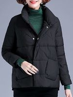 Short Plus Size Small Padded Jacket - thumbnail