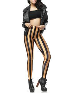 Sexy Striped Skinny Elastic Waist Leggings