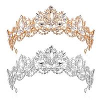 New High end Luxury Crystal Bridal Headwear Alloy Crown Wedding Hair Accessories Banquet Party Pan Hair Crown Lightinthebox