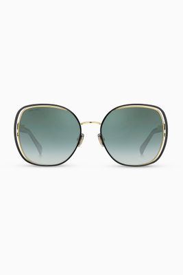 Dodie Oval Sunglasses with Swarovski Crystals