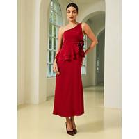 Satin Solid Sleeveless Mismatched Maxi Dress - thumbnail