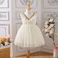 Kids Girls' Dress Solid Color Sleeveless Formal Performance Anniversary Fashion Polyester Cotton Blend Flower Girl's Dress Summer Spring 2-12 Years off white Lightinthebox Kids Girls' Dress Solid Color Sleeveless Formal Performance Anniversary Fashion Polyester Cotton Blend Flower Girl's Dress Summer Spring 2-12 Years off white Lightinthebox