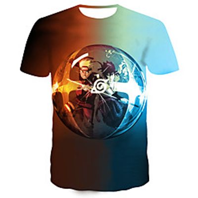 Inspired by Naruto Uchiha Sasuke Anime Cartoon 100% Polyester 3D 3D Harajuku Graphic T-shirt For Women's  Men's Lightinthebox