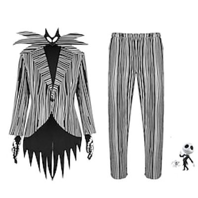 Jack Skellington Coat Pants Cosplay Costume Men's Movie Cosplay Vacation Holiday Jacket bow tie gloves Jacket bow tie gloves pants Coat Pants Gloves Christmas Halloween Carnival Polyester miniinthebox Jack Skellington Coat Pants Cosplay Costume Men's Movie Cosplay Vacation Holiday Jacket bow tie gloves Jacket bow tie gloves pants Coat Pants Gloves Christmas Halloween Carnival Polyester miniinthebox