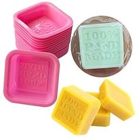 10Pcs Soap Mold Baking Tools 100% Handmade Soap Making Mold Square DIY Homemade Mold for Candles Cake Baking Mold DIY Cake Decorating Supplies Bakeware Baking Tools Lightinthebox - thumbnail