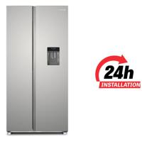 KROME | 600L Gross | Side by Side Refrigerator | Water Dispenser | Multi Air Flow | Door Alarm | Recessed Handle | No Frost | Electronic Touch Temp...