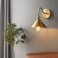 Gold Hardware Rust Proof Light Fixtures,Industrial Retro Style Gooseneck Wall Lamp,American Minimalist Indoor Sconces Lamp,for Living Room, Bedroom Wall Lantern 110-240V Lightinthebox - thumbnail