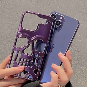 skeleton Skull Case for iPhone 14 13 12 11 Pro Max Phone Cases Shockproof Back cover Camera full Protect Hollow TPU Funda Lightinthebox