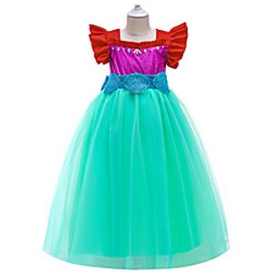 Kids Little Girls' Dress Butterfly Sequin Tulle Dress Party Birthday Party Beaded Mesh Sparkle Purple Knee-length Short Sleeve Regular Princess Cute Dresses Children's Day All Seasons Slim 3-12 Years Lightinthebox