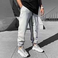 Men's Sweatpants Joggers Drawstring Elastic Waist Elastic Cuff Color Block Comfort Breathable Casual Daily Holiday Sports Fashion Black Blue miniinthebox