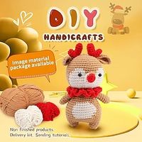 Beginner Crochet Kit Crochet Animal Kit and Knitting Starter Kit with Instruction tutorials and Video tutorials Peasy Yarn Hook Needle Accessories for Beginners and Lovers DIY Lightinthebox - thumbnail
