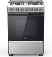 Midea 60x60cm Freestanding Cooker, 4 Burners, Stainless Steel Finish, Separate Knob For Oven Grill, BME62058FFD-D