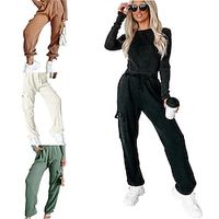 Women's Dress Pants Pants Trousers Full Length Fashion Streetwear Street Daily Black White S M Fall Winter Lightinthebox - thumbnail