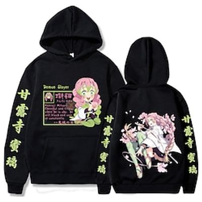 Demon Slayer: Kimetsu no Yaiba Kanroji Mitsuri Hoodie Anime Front Pocket Graphic Hoodie For Men's Women's Unisex Adults' Hot Stamping 100% Polyester Casual Daily miniinthebox