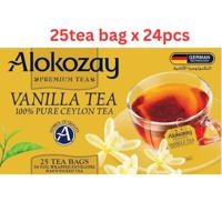 Alokozay Vanilla Tea - 25 Tea Bags In Foil Wrapped Envelopes X 24