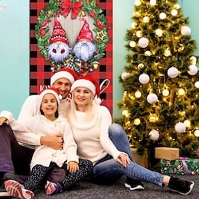 Christmas Gnome person Door Covers Xmas Decoration Backdrop Door Banner for Front Door Farmhouse Christmas Holiday Party Decor Supplies Lightinthebox