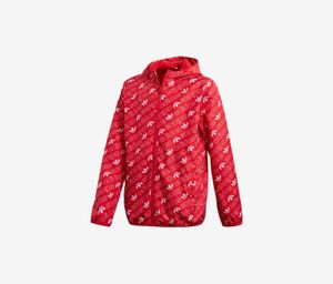 Big Boys Logo Full-Zip Hooded Jacket  Red/White