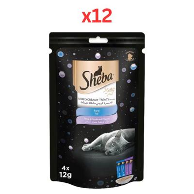 Sheba Melty Tuna Mixed Creamy Cat Treats 4X12G (Pack of 12) Sheba Melty Tuna Mixed Creamy Cat Treats 4X12G (Pack of 12)