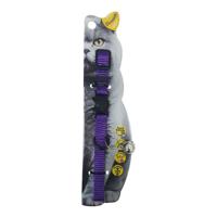 Swooosh Simple & Calm Nylon Pure Safe Cat Collar - Purple - thumbnail