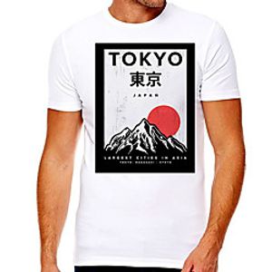 Men's Unisex Tee T shirt Hot Stamping Graphic Prints Mountain Human Plus Size Print Short Sleeve Casual Tops Cotton Basic Designer Big and Tall A B Lightinthebox
