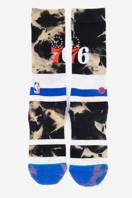 Mens 76ers Acid Wash Socks Red/Blue/Black Mens 76ers Acid Wash Socks Red/Blue/Black