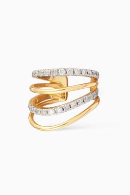 Signature Les Diamants Single Ear Cuff in 18kt Yellow Gold