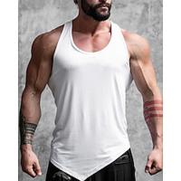 Men's Tank Top Vest Top Undershirt Sleeveless Shirt Plain Crew Neck Street Vacation Sleeveless Clothing Apparel Fashion Designer Basic Lightinthebox - thumbnail