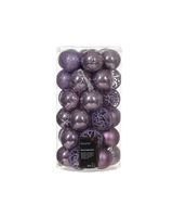 Kaemingk Decoris Bauble Shatterproof Shiny, Matt & Glitter Mix Crystal Lilac Set 021109