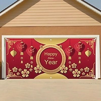 Dragon Chinese New Year Outdoor Garage Door Cover Banner Beautiful Large Backdrop Decoration for Outdoor Garage Door Home Wall Decorations Event Party Parade Lightinthebox