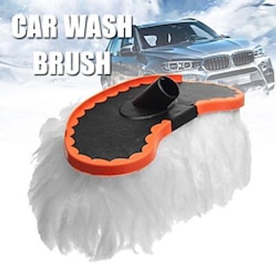 2 Piece Of White Cleaning Brush Soft Bristles for Car Washing Adjustable Telescopic Car Cleaning Tool Mop miniinthebox