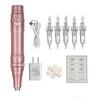 BaseKey Permanent Makeup Kits Safety  Professional  Best Quality 1pcsTattoo pen,5pcs Cartrige Needles,1pcs connect line,1pcs Power Adapter,1pcs Practice skin,8pcs finger cot. Recommended for Lightinthebox - thumbnail
