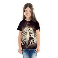 Kids Girls' T shirt Tee Blouse Short Sleeve Anime Cartoon 3D Print Print Black Children Tops Summer Spring  Summer Streetwear Casual  Daily Children's Day Tailored Fit Loose Lightinthebox - thumbnail