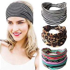 Bohemian Style Printed Elastic Sports Hairband Ladies Wide-brimmed Headwrap Sport Athletic Beach Hair Accessories for Women and Girls Headband Cotton Turban Headdress miniinthebox