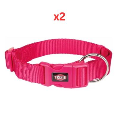 Trixie Premium Collar for Dogs Fuchsia - Medium-Large (Pack of 2) Trixie Premium Collar for Dogs Fuchsia - Medium-Large (Pack of 2)