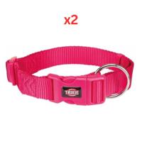 Trixie Premium Collar for Dogs Fuchsia - Medium-Large (Pack of 2)