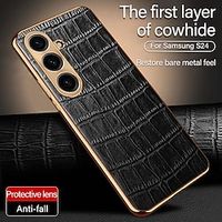 Phone Case For Samsung Galaxy S24 Ultra Plus S23 Ultra Plus S22 Plus  Ultra Back Cover Shockproof Retro TPU Plating PU Leather miniinthebox