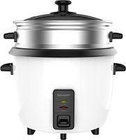 Sharp 700W 1.8L(10 Cups) 2-in-1 Non-Stick Rice Cooker & Food Steamer with Keep Warm Function, White - KS-H188G-W3 Sharp 700W 1.8L(10 Cups) 2-in-1 Non-Stick Rice Cooker & Food Steamer with Keep Warm Function, White - KS-H188G-W3