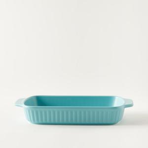 Ribbed Porcelain Baking Tray with Handles