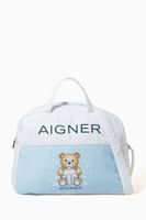 Bear Diaper Bag in Canvas - thumbnail